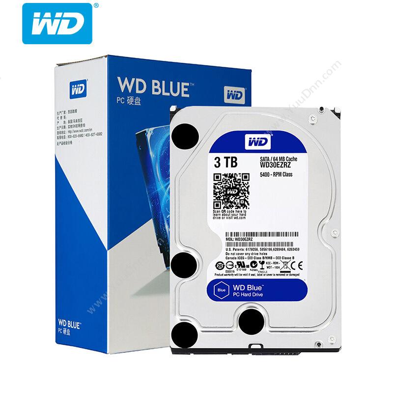 西部数据 WDWD30EZRZ （蓝盘） 3TB SATA6Gb/s 64MB 台式机械硬盘 3TB（蓝）硬盘