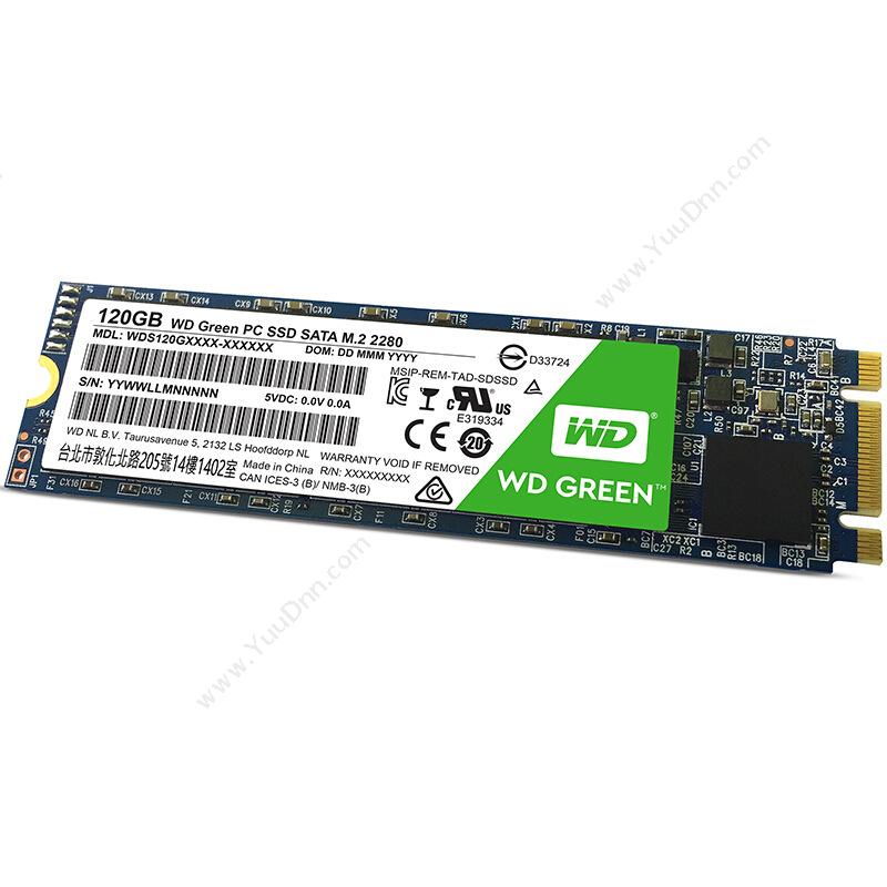 西部数据 WDWDS120G1G0B SSD M.2接口(SATA总线） Green系列-SSD 120GB 绿色固态硬盘