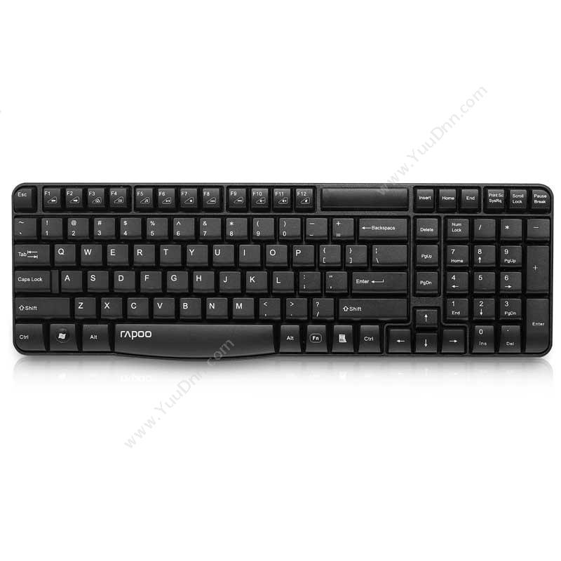 雷柏 Rapoo E1050 无线键盘 （黑） 有线鼠标