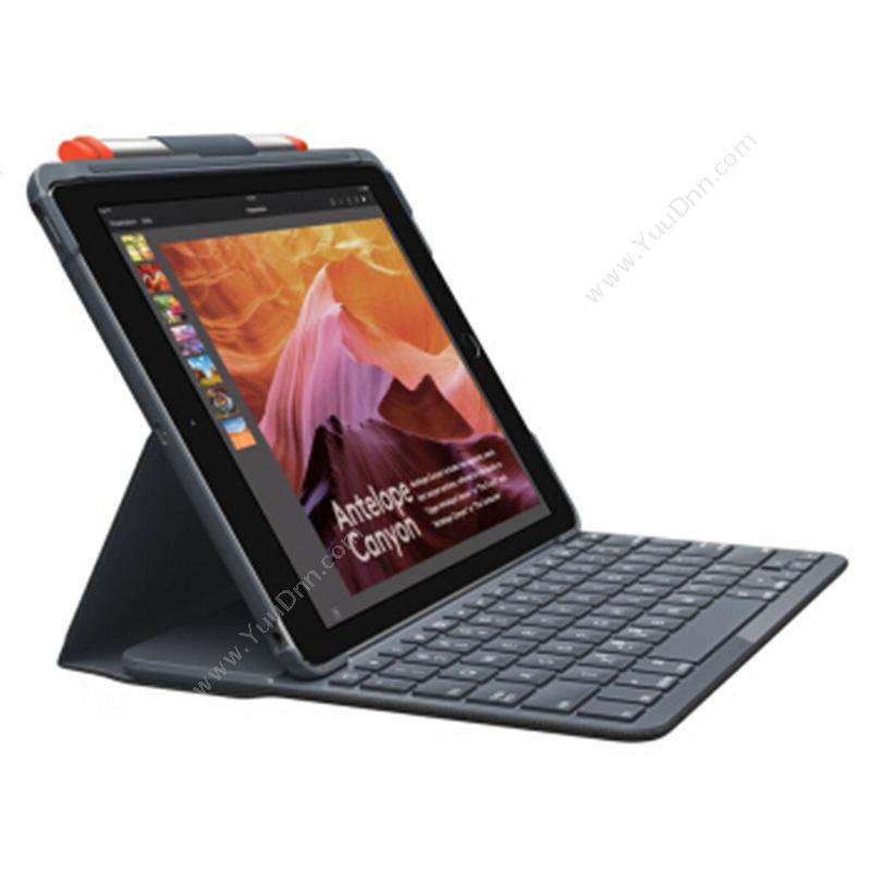 罗技 LogiiK1053 ipad蓝牙键盘保护套 （黑）  蓝牙，纤薄平板电脑配件
