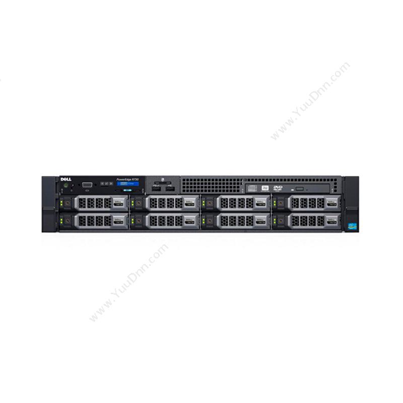 戴尔 DellR730  2U（黑）  E5-2620V4*2/8G*2/无硬盘/DVD/H330/750W机架式服务器