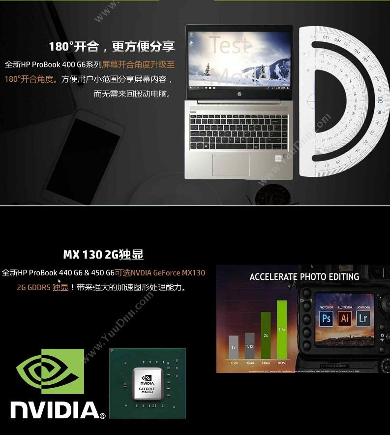 惠普 HP Probook440G6 商用 i38145U/4G/128G500G/2G/W10P1Y（银）  14英寸HD防眩光屏 笔记本