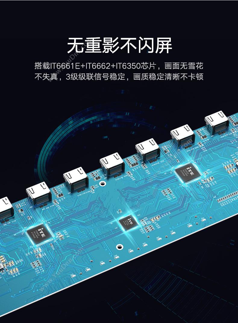 绿联 Ugreen 40218 HDMI 1进16出分配器  黑色 转换器