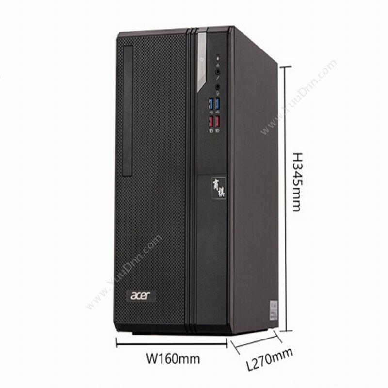 宏碁 Acer 商祺V4270 台式机 （黑）  I3-8100/4G/1TB/无光驱/21.5 台式电脑套机