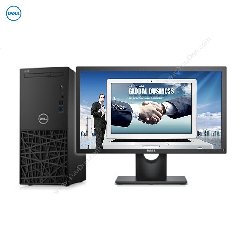 戴尔 Dell 3980 台式机    I3-8100/4G/1T/DVD-RW/win10/集显/19.5 台式电脑套机