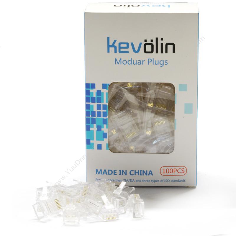 柯菲林 kevolin RJ45 超五类8P8C 盒 透明色 100颗/盒 水晶头