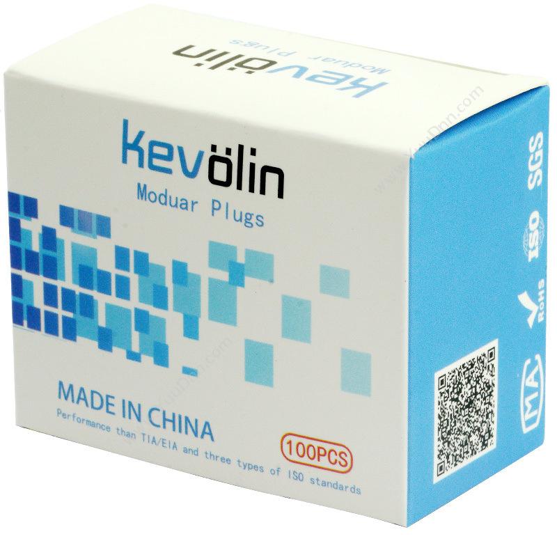 柯菲林 kevolinFT-R11T64 RJ11电话6P4C 盒 透明色 100颗/盒水晶头