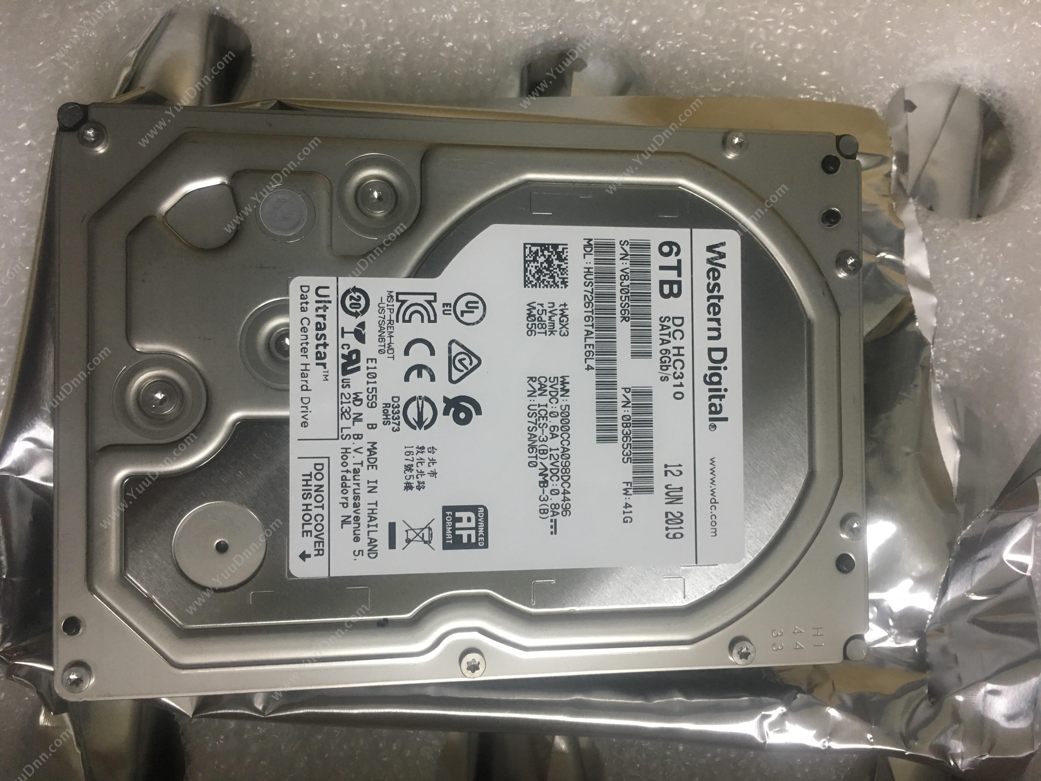 西部数据 WD HUS726T6TALE6L4 企业级硬盘 6T,7200RPM,3.5寸,SATA 其他硬盘