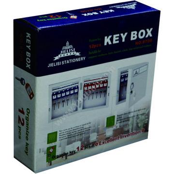 杰丽斯 JieLiSi 8700  215x212x57mm 银色 12条 钥匙箱