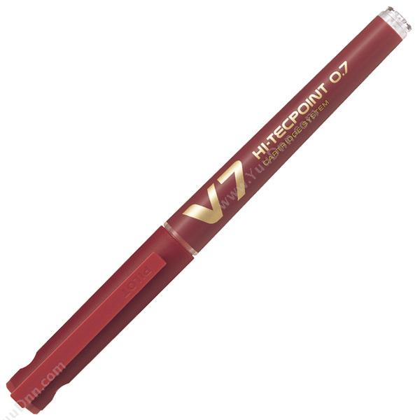 百乐 PilotBXC-V7-R-BGD V7威宝墨胆型走珠笔 0.7 红 12支/盒插盖式中性笔