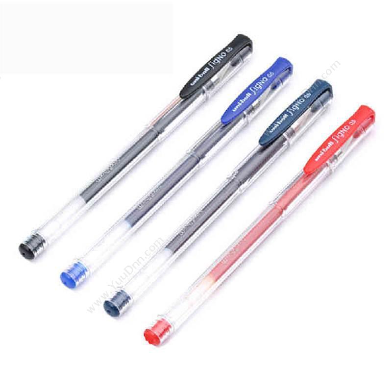 三菱 MitsubishiUM-100 双珠水笔/啫哩笔 0.5 （红） 10支/盒 笔芯UMR-5插盖式中性笔