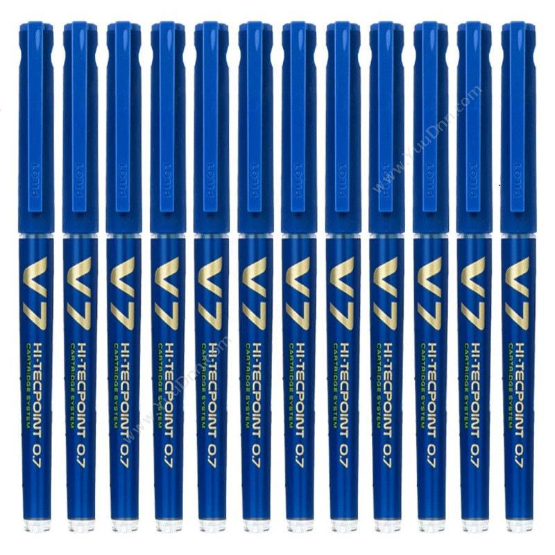 百乐 PilotBXC-V7-L-BGD V7威宝墨胆型走珠笔 0.7 蓝 12支/盒插盖式中性笔