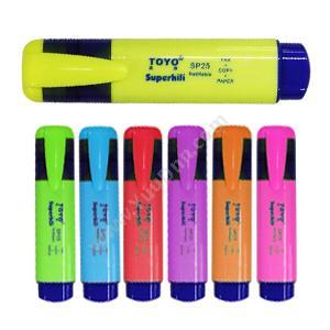东洋 Toyo SP25 荧光笔 10支/盒  黄色 单头荧光笔