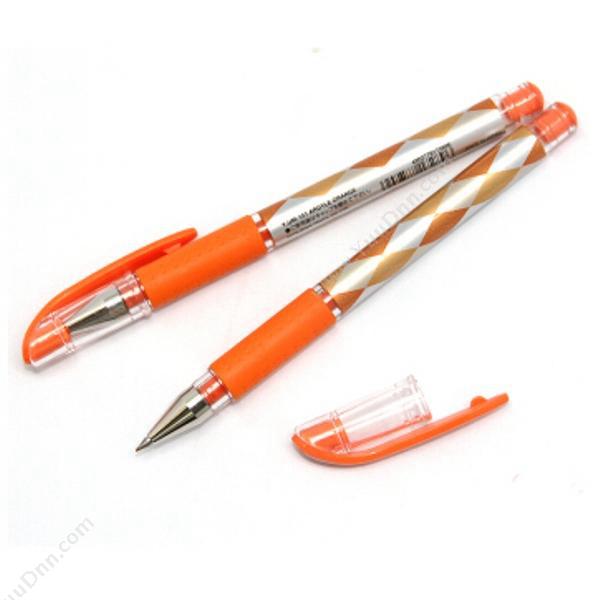 三菱 MitsubishiUM-151 三菱菱形图案嗜喱笔 ARGYLE 0.38mm 橙色插盖式中性笔