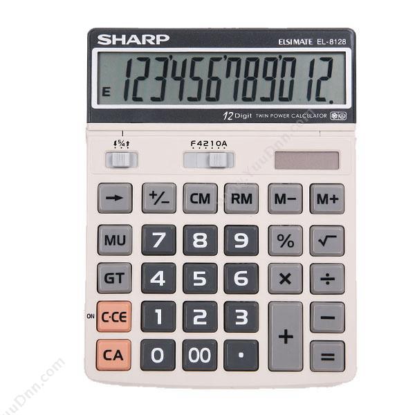 夏普 Sharp夏普 EL-8128   象牙（白）常规计算器
