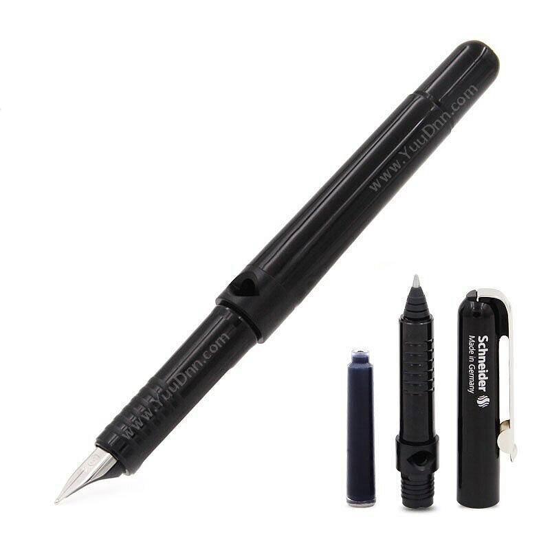 施耐德 Schneider4099 套装黑杆（+走珠笔+3支黑墨胆+笔盒） F咀 （黑） 1套钢笔