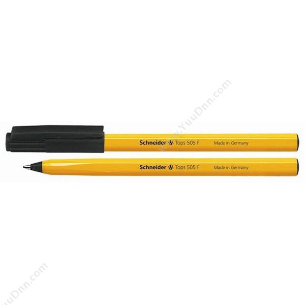 施耐德 Schneider505/150501 黄杆圆珠笔 F咀 （黑） 50支一盒插盖式中性笔