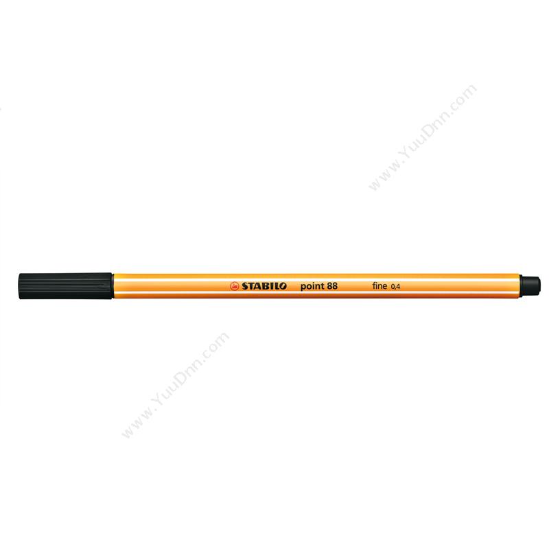 思笔乐 Stabilo88/46 纤维水笔 0.4mm 10支/盒 （黑）插盖式中性笔