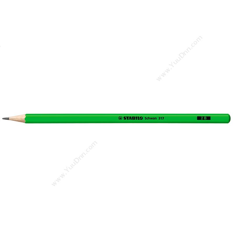 思笔乐 Stabilo317/2B-33 炫彩乐木制 荧光绿笔杆铅笔