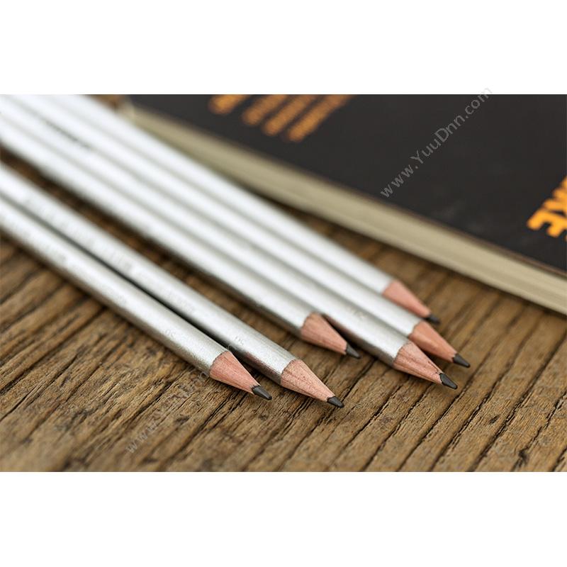 思笔乐 Stabilo 417/2B 炫银乐木制 银色笔杆 铅笔