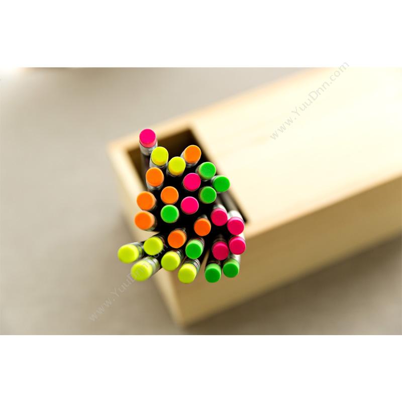 思笔乐 Stabilo 4918/HB-33 炫黑乐黑木 带荧光绿色橡皮头 铅笔