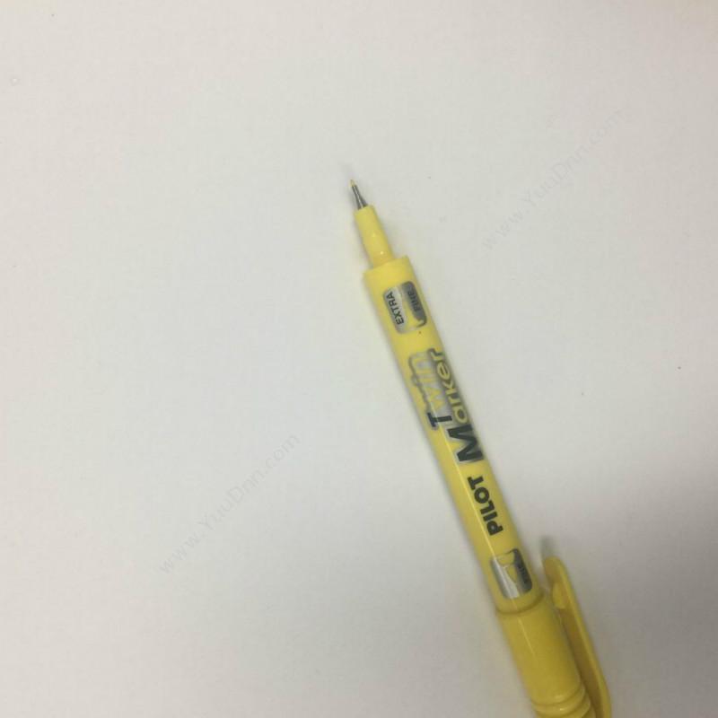 百乐 PilotSCA-TM-Y 油性小双头笔  黄色双头记号笔