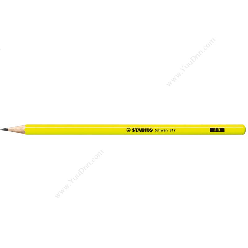 思笔乐 Stabilo317/2B-24 炫彩乐木制 荧光黄笔杆铅笔