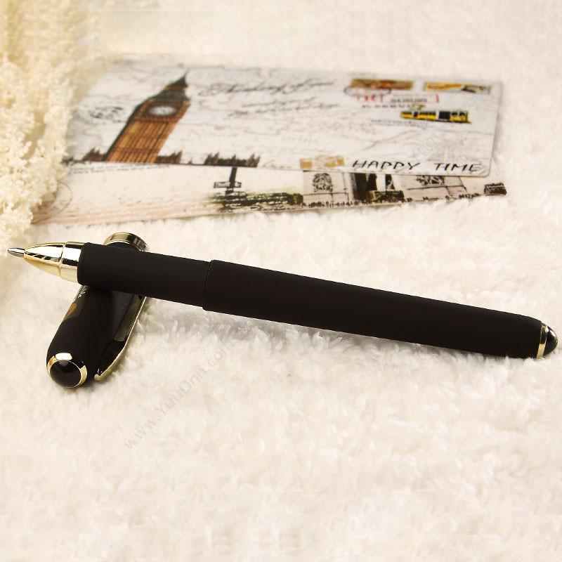 宝克 BaoKe PC2308 大容量中性笔 磨砂笔杆 1.0mm （黑） 插盖式中性笔