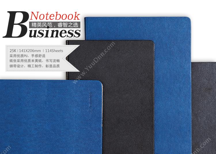齐心 Comix C5809 皮面笔记本 18K 114页 （蓝） 平装