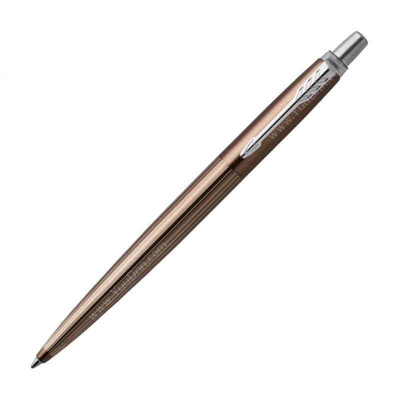 派克 Parker乔特 豪华卡莱尔棕细纹白夹凝胶水笔 单支装高档笔用具