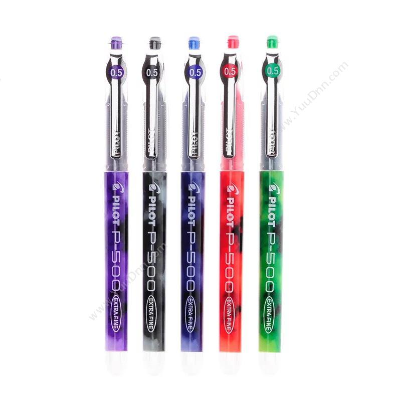 百乐 PilotBL-P50-V P500啫喱墨走珠笔 0.5mm 紫色 12支/盒插盖式中性笔