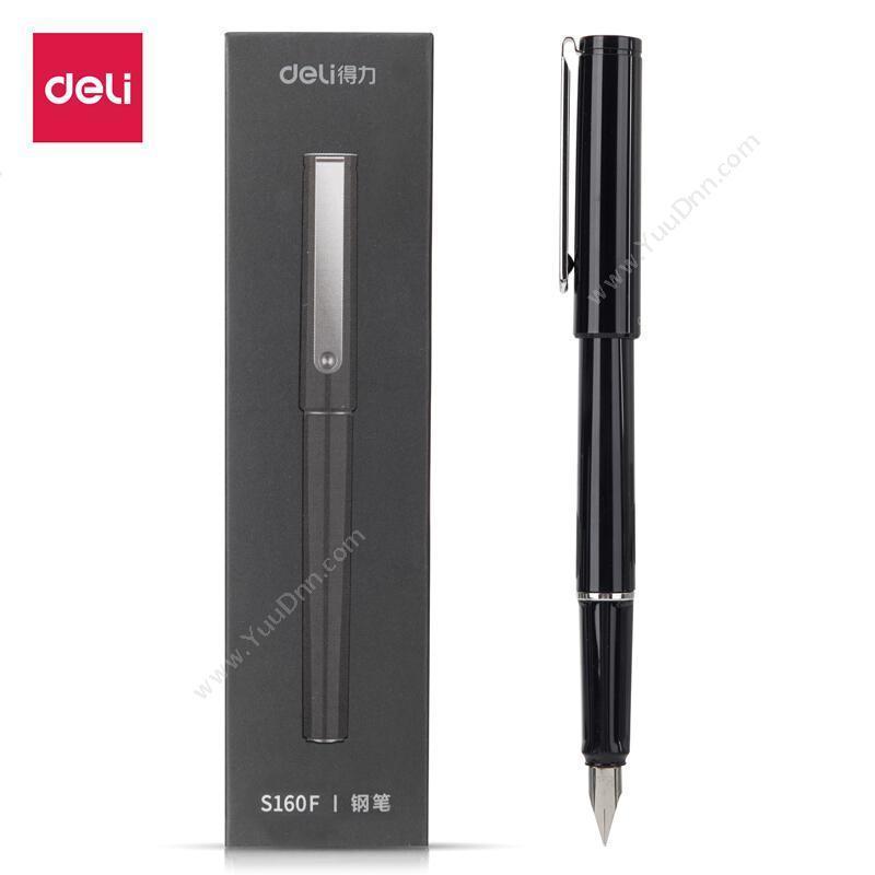 得力 DeliDL-S160F 沉稳办公系列F尖/明尖墨水笔  （黑）钢笔