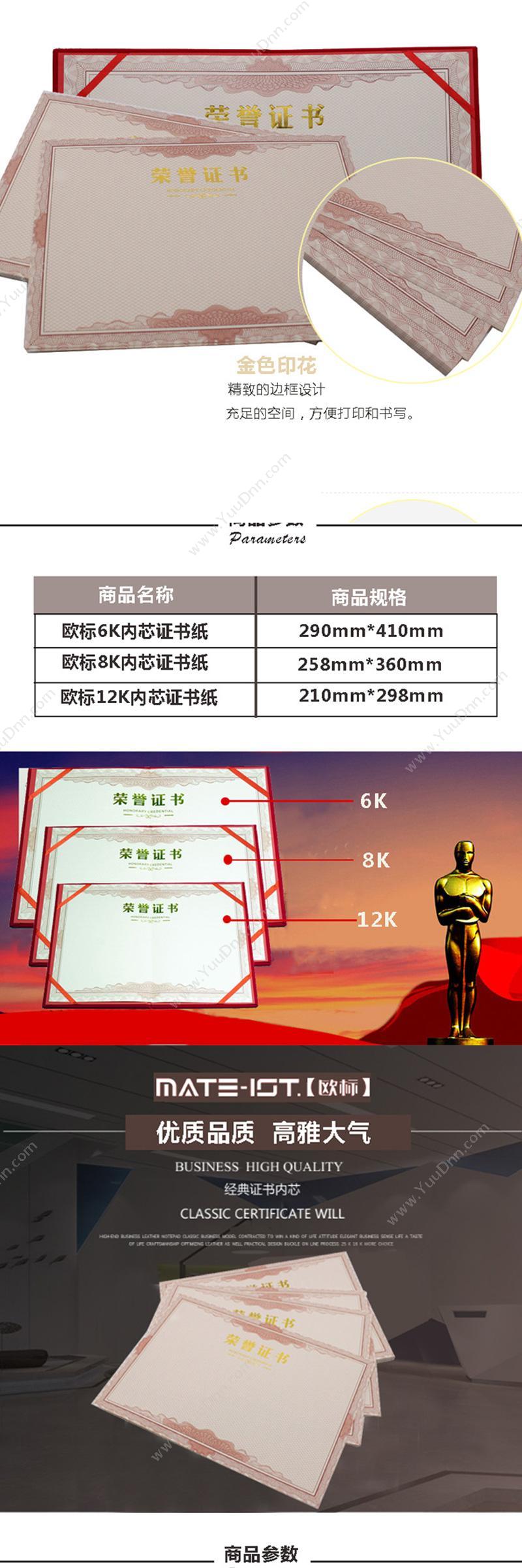 欧标 OuBiao 6K证书内芯纸A1176(6K) 奖状/证书 特规本