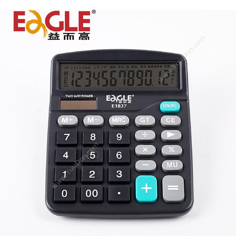 益而高 Eagle12位运算计算器E1837 计算器常规计算器