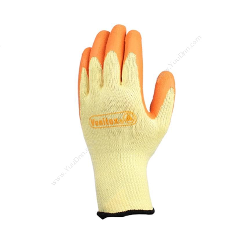 代尔塔 DeltaVE730（201730） 通用乳胶涂层防护手套  金黄色  袋装普通手套