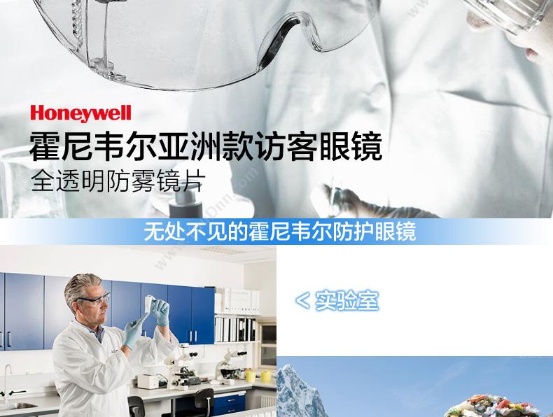 霍尼韦尔 Honeywell 100002 VisiOTG-A 访客眼镜    透明镜架 透明镜片 防刮擦 防雾 防护眼镜