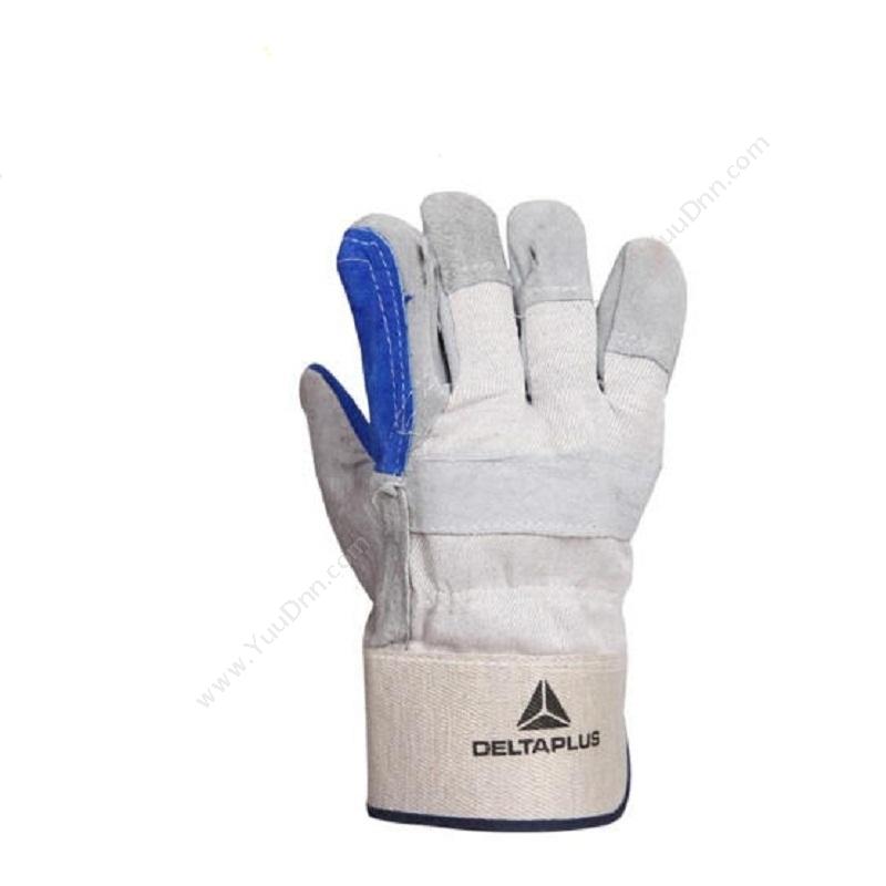 代尔塔 DeltaDS202（204202） 手套 10码 灰（蓝）掌背为全棉帆布 掌面为牛皮普通手套