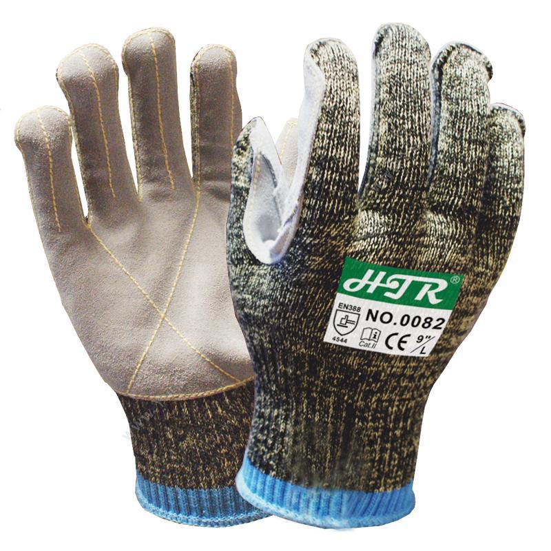 海太尔 HTR 0082 迷彩钢丝缝皮 L  单付包装；60付/箱 防割手套