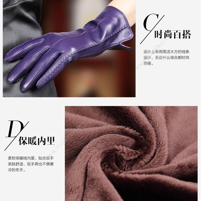 燕舞 JCYCJ2018ST41141 女士单手套 XL 紫色 普通手套