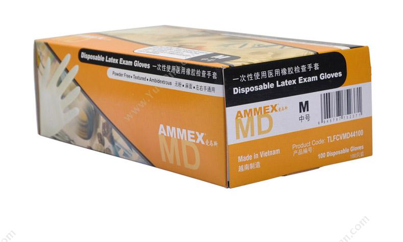 爱马斯 AMMEX TLFCVMD44100 检查手套（无粉）M 一次性手套
