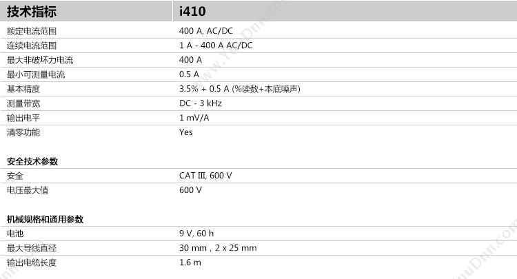 福禄克 Fluke I1010 电流钳 漏电流钳形表