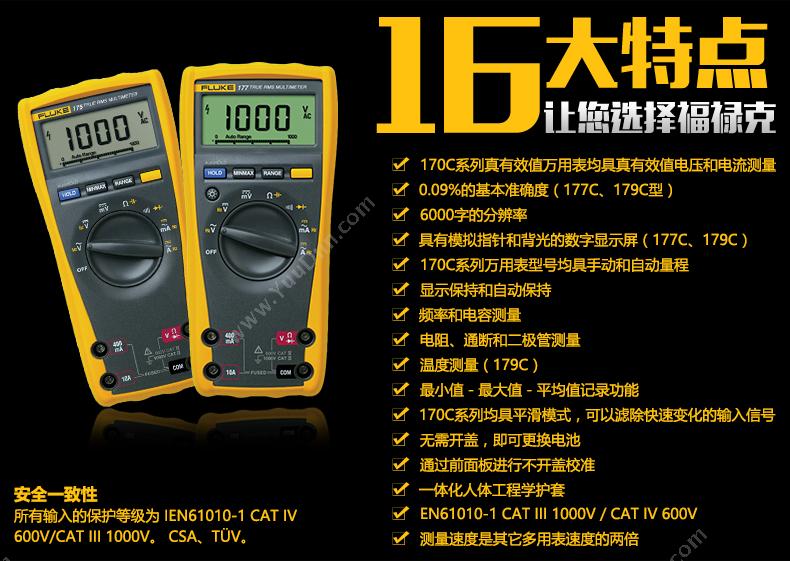 福禄克 Fluke F-179c 数字万用表