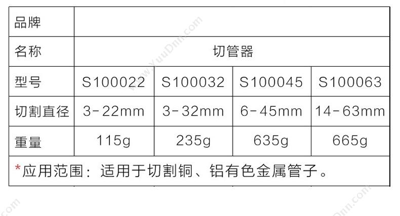 钢盾 Sheffield S100032  3~32mm 切管器