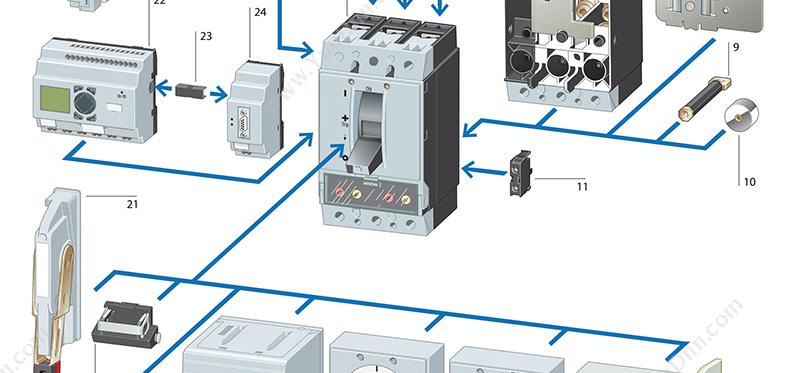 伊顿穆勒 Moeller 148337 70kA插拔式 NZMS2-VE250-E 插拔式塑壳断路器