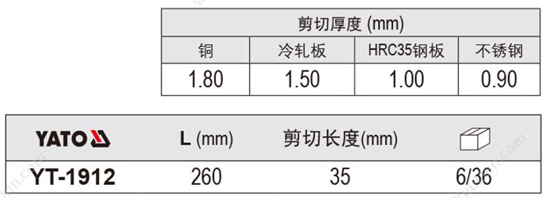 易尔拓 YT-1912 直切台式航空剪 防爆剪刀