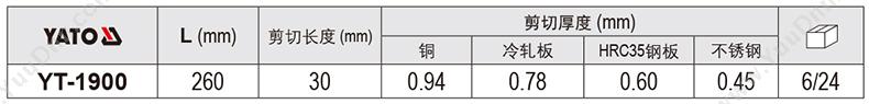 易尔拓 YT-1900 高档左切航空剪 防爆剪刀