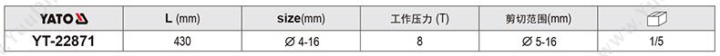 易尔拓 YT-22871 液压钢筋 断线钳