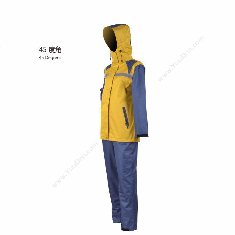 安大叔 CMCC-016 女套装 4XL （蓝黄色） 雨衣