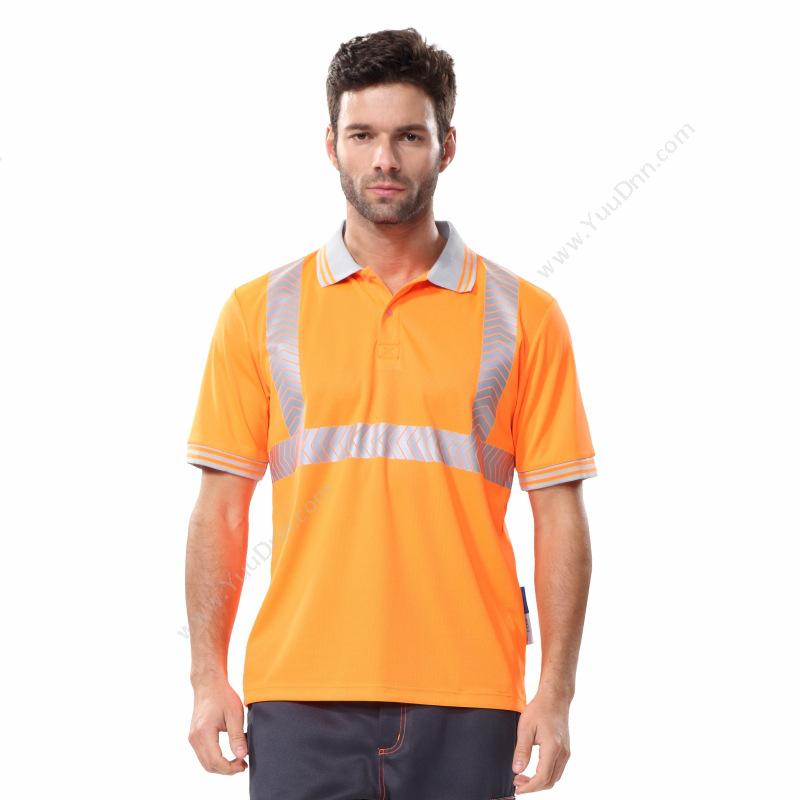 安大叔 80202 POLO 衫 3XL （荧光橙色） POLO衫