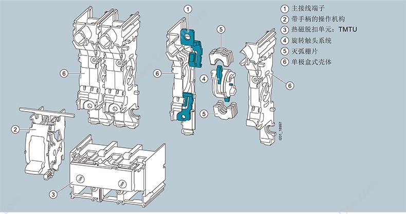 西门子 Siemens 3VA11406ED420AA0 3VA1系列 3VA1H160 R40 TM210 F/4P 塑壳断路器